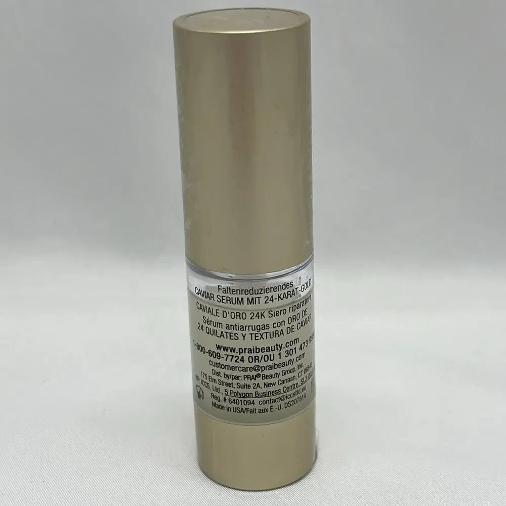 PRAI 24K Gold Caviar Wrinkle Repair Anti-Aging Serum 0.35 fl. oz 10mL NEW SEALED